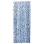 Zanzariera Blu Bianco e Argento 90x220 cm Ciniglia