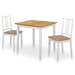 Set da Pranzo 3 pz in MDF Bianco