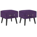 Comodini Viola Scuro 2 pz 40x35x40 cm in Velluto