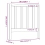 Testiera per Letto Nera 106x4x100 cm in Legno Massello di Pino