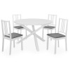 Set per Sala da Pranzo 5 pz in MDF Bianco