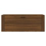 Scarpiera a Muro Rovere Marrone100x35x38cm in Legno Multistrato