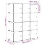 Scaffale Portaoggetti per Bambini con 12 Cubi Blu in PP