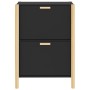 Scarpiera Nera 57,5x33x80 cm in Legno Multistrato