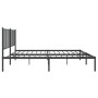 Giroletto con Testiera in Metallo Nero 140x190 cm