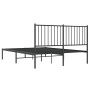 Giroletto con Testiera in Metallo Nero 140x190 cm