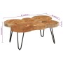 Tavolino 36 cm 6 Tronchi in Legno Massello di Acacia