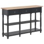 Tavolo Consolle Nero 110x30x76 cm in Legno Multistrato