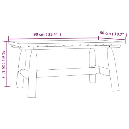 Tavolino da Salotto 90x50x41 cm Legno Massello di Abete Rosso