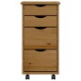 Armadietto Rotante con Cassetti MOSS Miele Legno Massello Pino