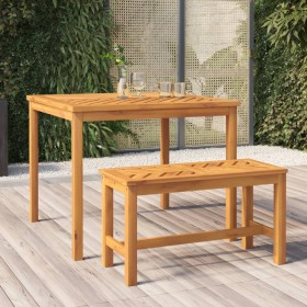 Panca da Giardino 80 cm in Legno Massello di Acacia