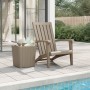 Sedia Adirondack da Giardino in Polipropilene Marrone Chiaro