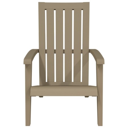 Sedia Adirondack da Giardino in Polipropilene Marrone Chiaro