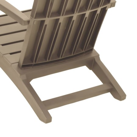 Sedia Adirondack da Giardino in Polipropilene Marrone Chiaro