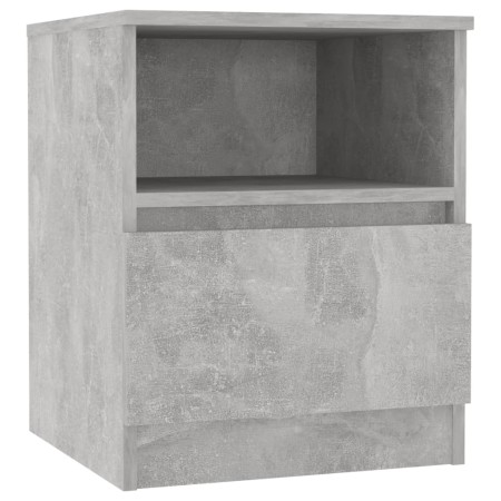 Comodini 2 pz Grigio Cemento 40x40x50 cm in Legno Multistrato