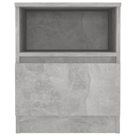 Comodini 2 pz Grigio Cemento 40x40x50 cm in Legno Multistrato