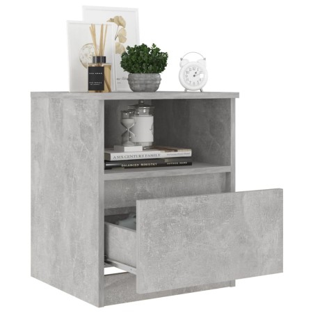 Comodini 2 pz Grigio Cemento 40x40x50 cm in Legno Multistrato