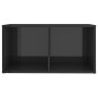 Mobile Porta TV Grigio Lucido 72x35x36,5cm in Legno Multistrato