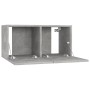 Mobili Porta TV Pensili 2pz Grigio Cemento 60x30x30 cm