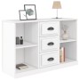 Credenza Bianco Lucido 104,5x35,5x67,5 cm in Legno Multistrato