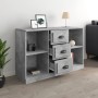 Credenza Grigio Cemento 104,5x35,5x67,5 cm in Legno Multistrato