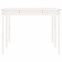 Tavolo da Giardino Bianco 203,5x100x76cm Legno Massello di Pino