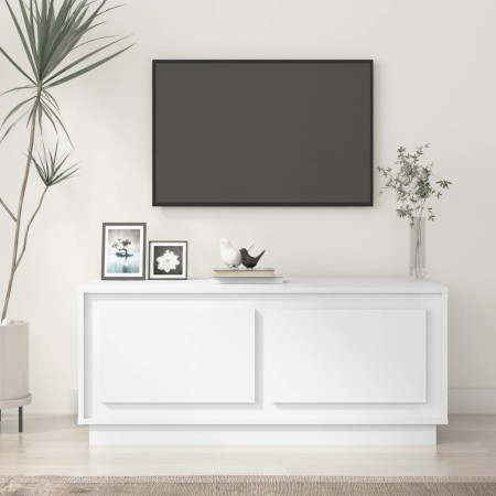 Tavolino da Salotto Bianco 102x50x44 cm in Legno Multistrato