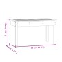 Panca da Giardino Grigia 80x44x45 cm Legno Massello di Pino