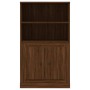 Credenza Rovere Marrone 60x35,5x103,5 cm in Legno Multistrato