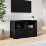 Mobile Porta TV Nero 80x35x50 cm in Legno Multistrato