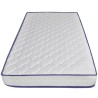 Letto con Materasso Memory Foam Bianco in Similpelle 90x200 cm