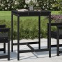 Tavolo da Giardino Nero 82,5x82,5x110cm Legno Massello di Pino