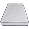 Letto con Materasso Memory Foam Bianco in Similpelle 140x200 cm