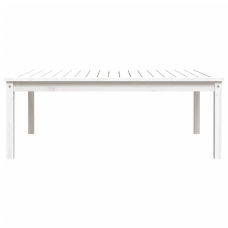 Tavolo da Giardino Bianco 121x82,5x45 cm Legno Massello di Pino