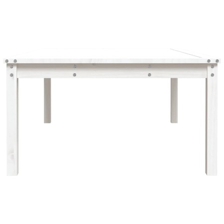 Tavolo da Giardino Bianco 121x82,5x45 cm Legno Massello di Pino