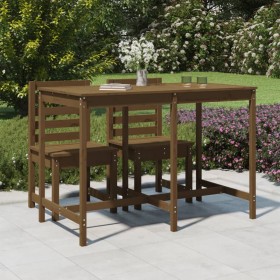 Tavolo da Giardino Miele 159,5x82,5x110cm Legno Massello Pino