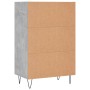 Credenza Grigio Cemento 57x35x90 cm in Legno Multistrato