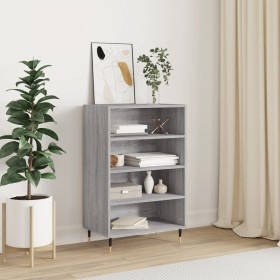 Credenza Grigio Sonoma 57x35x90 cm in Legno Multistrato