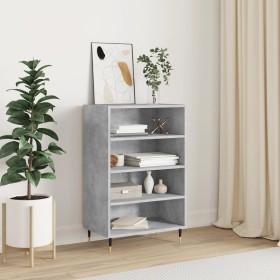 Credenza Grigio Cemento 57x35x90 cm in Legno Multistrato