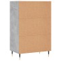 Credenza Grigio Cemento 57x35x90 cm in Legno Multistrato