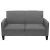 Set di Divani in Tessuto 2 pz Grigio Scuro