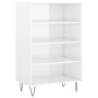 Credenza Bianco Lucido 57x35x90 cm in Legno Multistrato