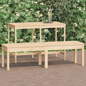 Panca da Giardino 2 Posti 159,5x44x45 cm Legno Massello di Pino