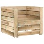 Set Divani da Giardino su Pallet 2 pz Legno di Pino Impregnato