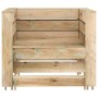 Set Divani da Giardino su Pallet 2 pz Legno di Pino Impregnato