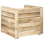 Set Divani da Giardino su Pallet 2 pz Legno di Pino Impregnato