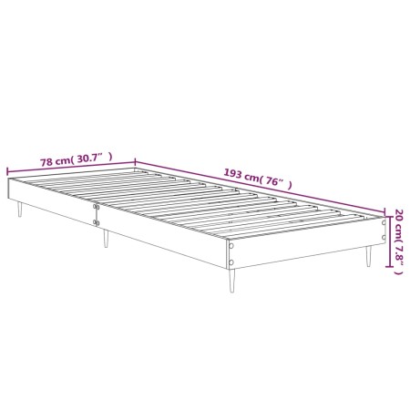 Giroletto Grigio Sonoma 75x190 cm in Legno Multistrato