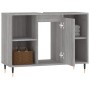 Mobile da Bagno Grigio Sonoma 80x33x60 cm in Legno Multistrato