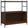 Libreria Rovere Marrone 80x30x78,5 cm Legno Multistrato e Ferro