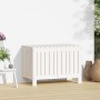 Contenitore Giardino Bianco 76x42,5x54cm Legno Massello di Pino